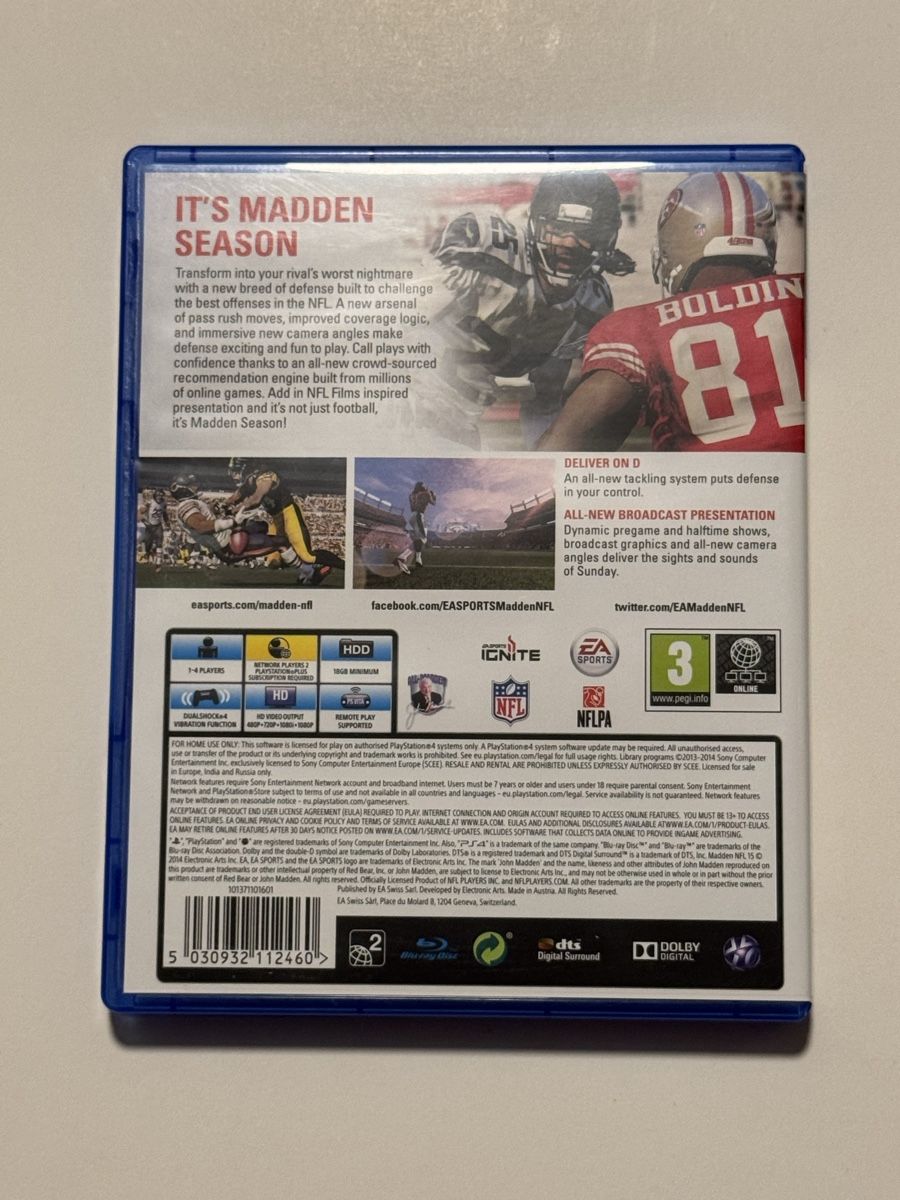 Sony Giochi: Madden NFL 15 (PS4) – Usato da Winterthur venduto da Kev_Scha14 1