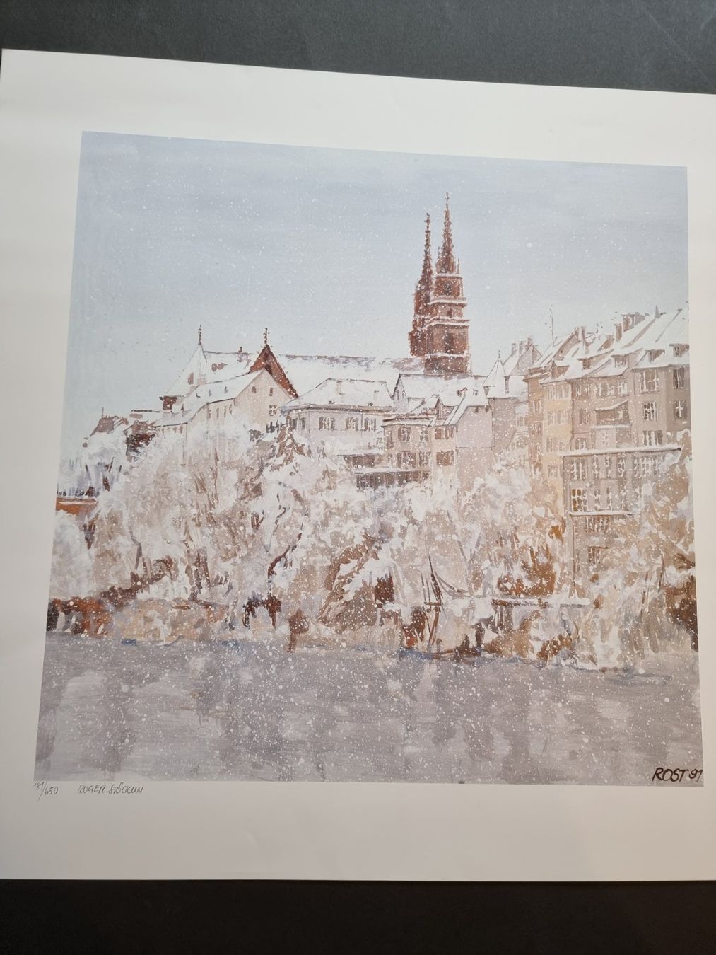 Foto & Immagini: ROGER STÖCKLIN KUNSTDRUCK BASEL GRÖSSE 48X48 NUMMERIERT – Usato da Gersau venduto da grafik-kunst 1
