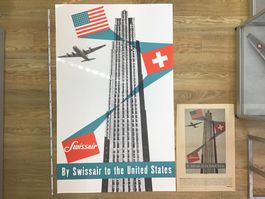Swissair Poster By Swissair to the United States original
