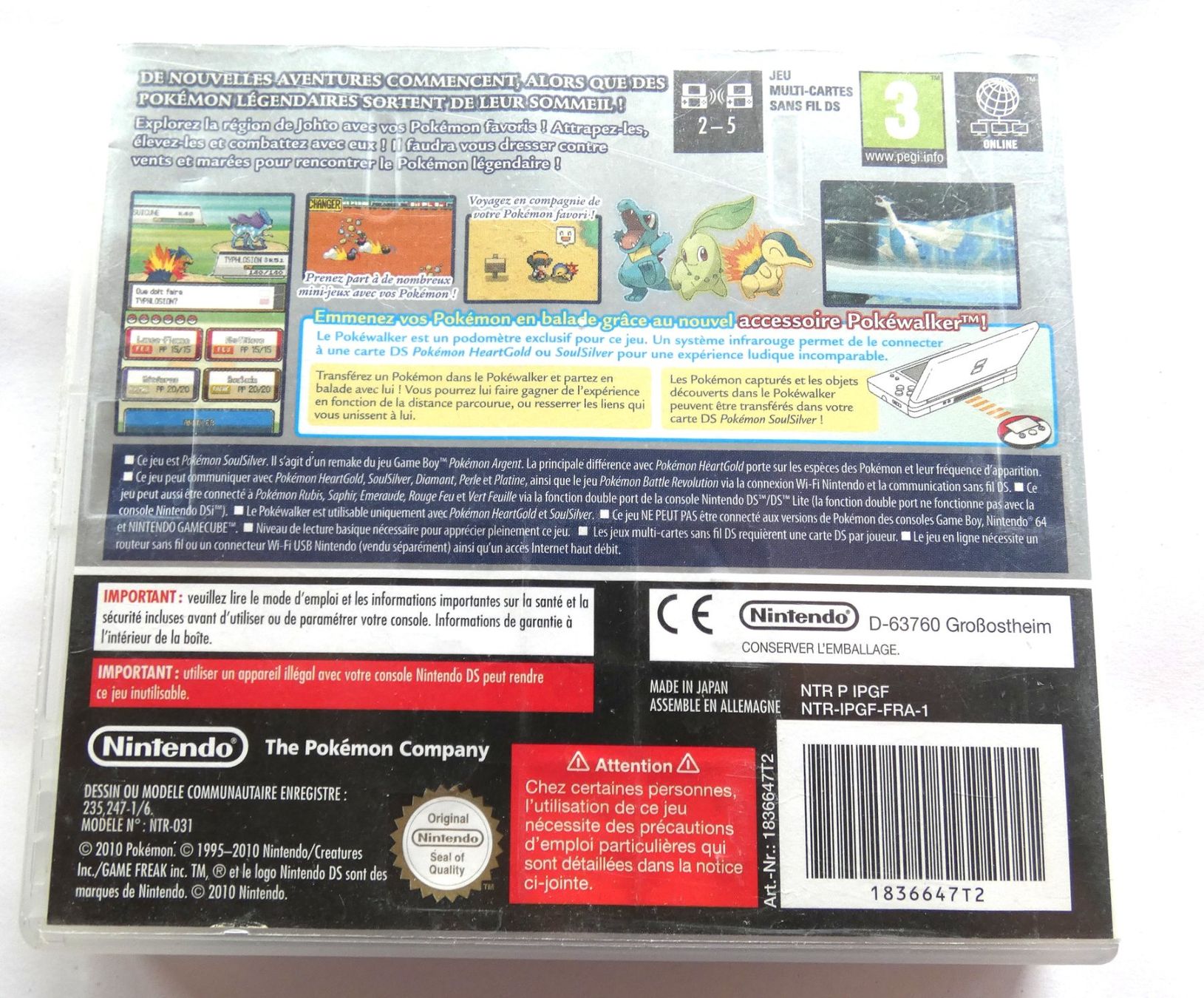 Pokémon Giochi: Nintendo DS - POKEMON Version Argent Soulsilver (FR) – Usato da La Sarraz venduto da classicworldcoins 1