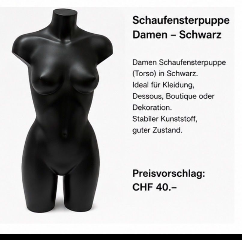 Allestimento di negozi e stand fieristici: Schaufensterpuppe – Usato da Zürich venduto da Wayyya