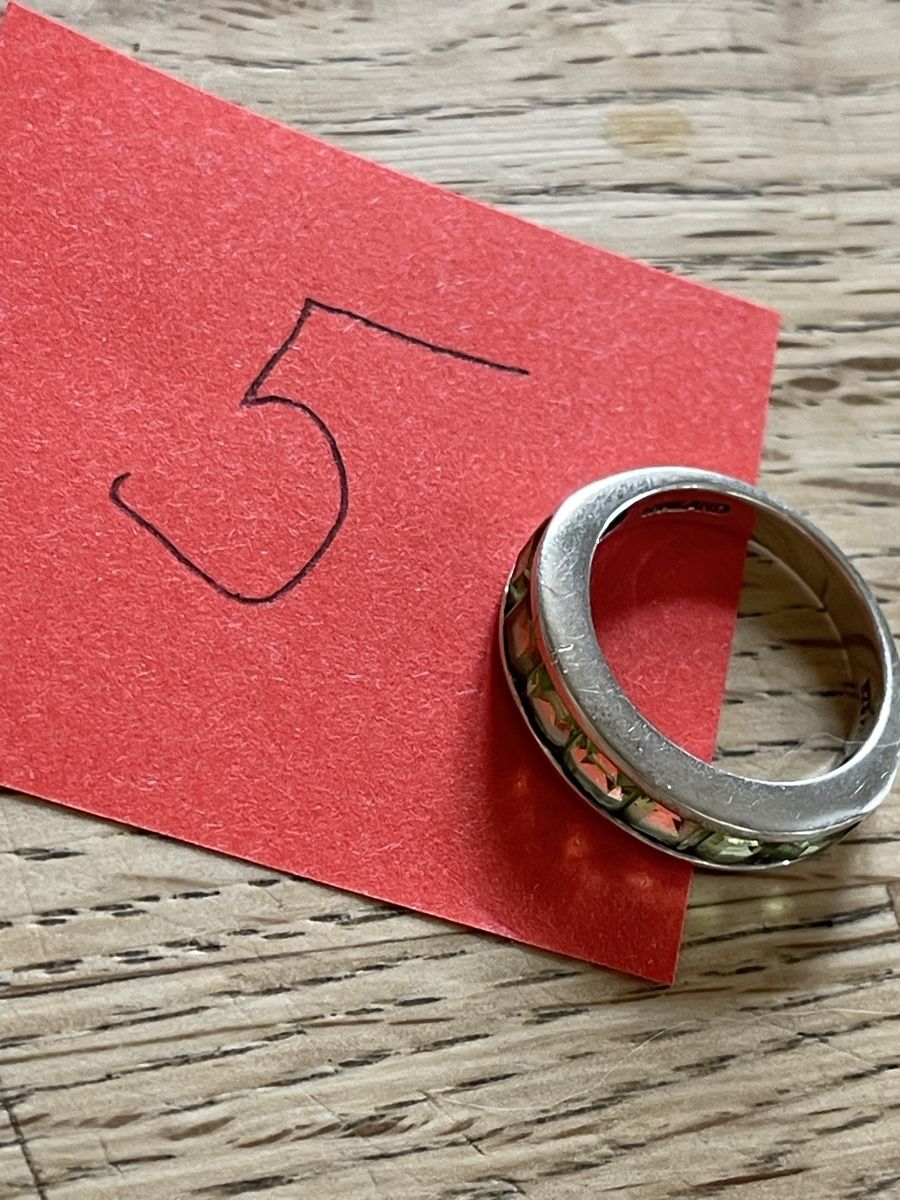 Anelli: Ring 925 mit grünen Steinen – Usato da Flawil venduto da Naphtali 5