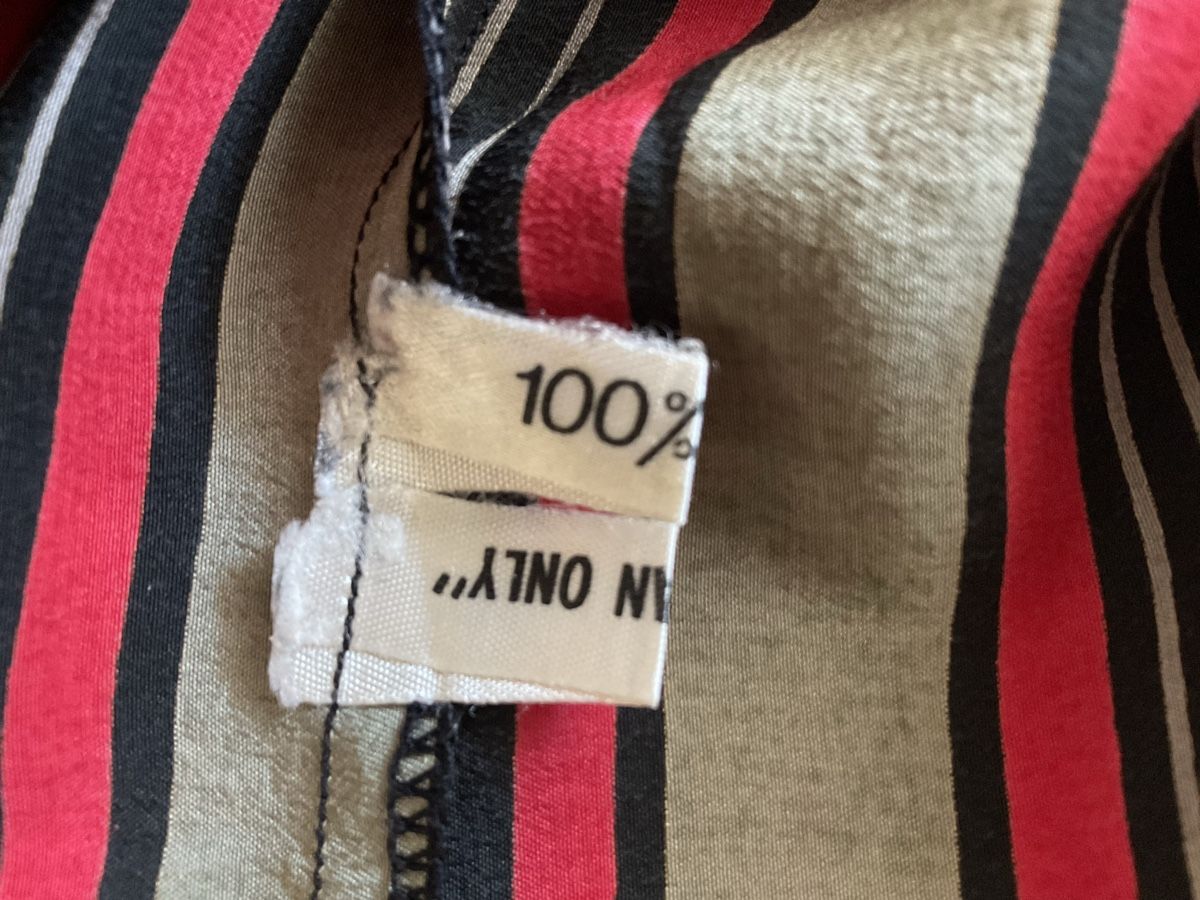 Chloé Camicette: Chloé chemisier en soie rayée multicolore – Usato da Corseaux venduto da Mililaforet75 4