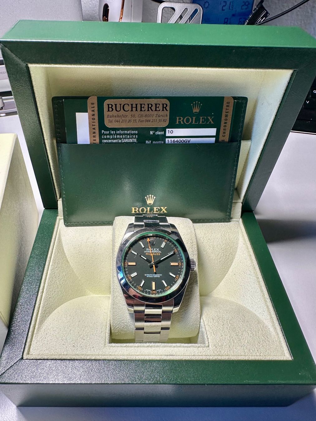 Rolex Milgauss 116400GV Black Dial, Green Sapphire (Gebraucht) in ...