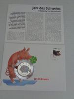 Münzbrief - Jahr des Schweins 1995