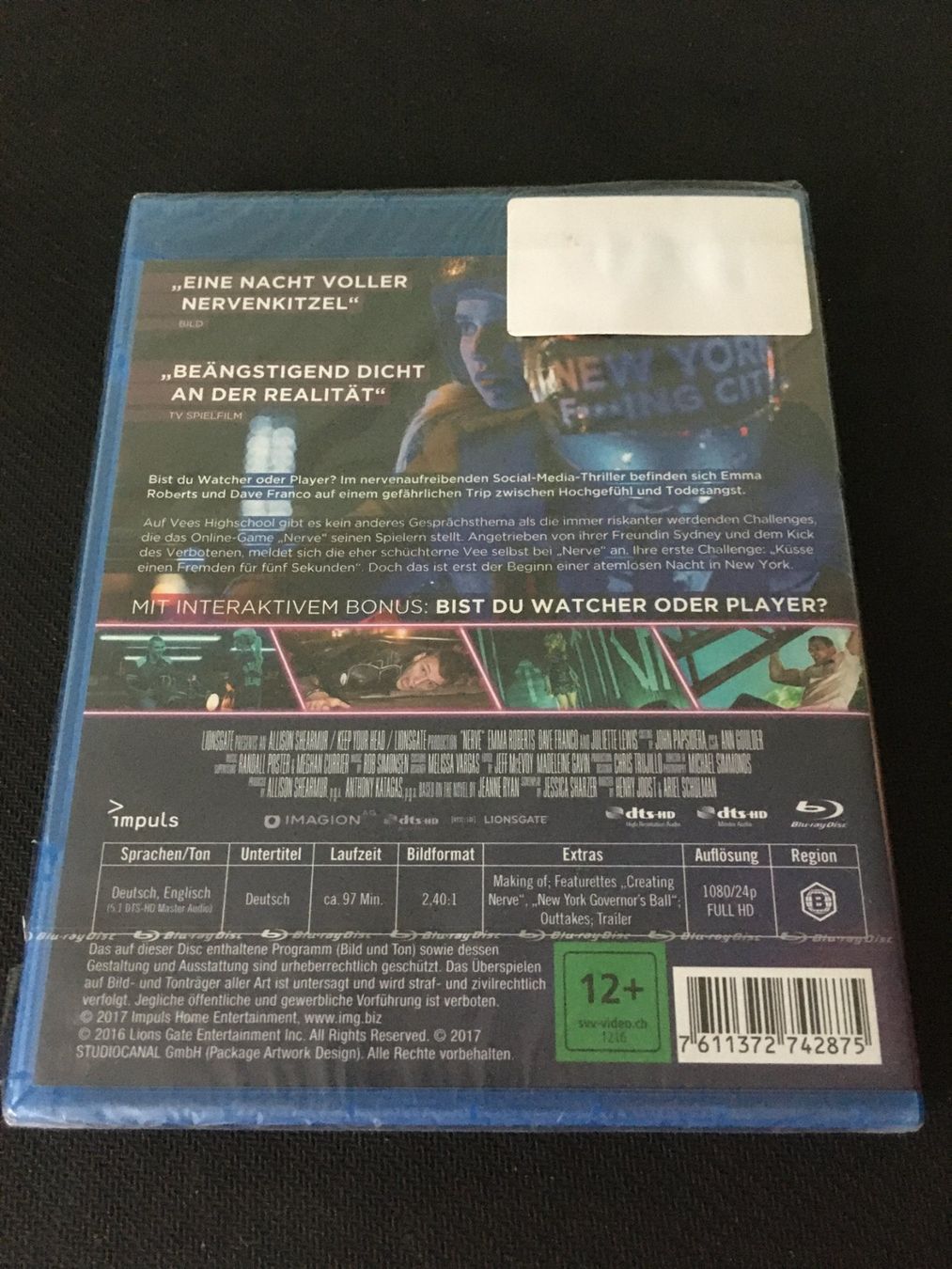 Tutti i DVDs: Nerve [Blu-ray] (Neu/OVP) – Nuovo e nell'imballaggio originale da St.Gallen venduto da MedienJoe 1