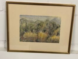 P. Bloch / Paul Bloch Original Aquarell Landschaftsmalerei