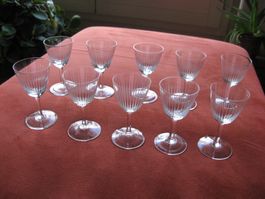 10 kleine Kristallgläser