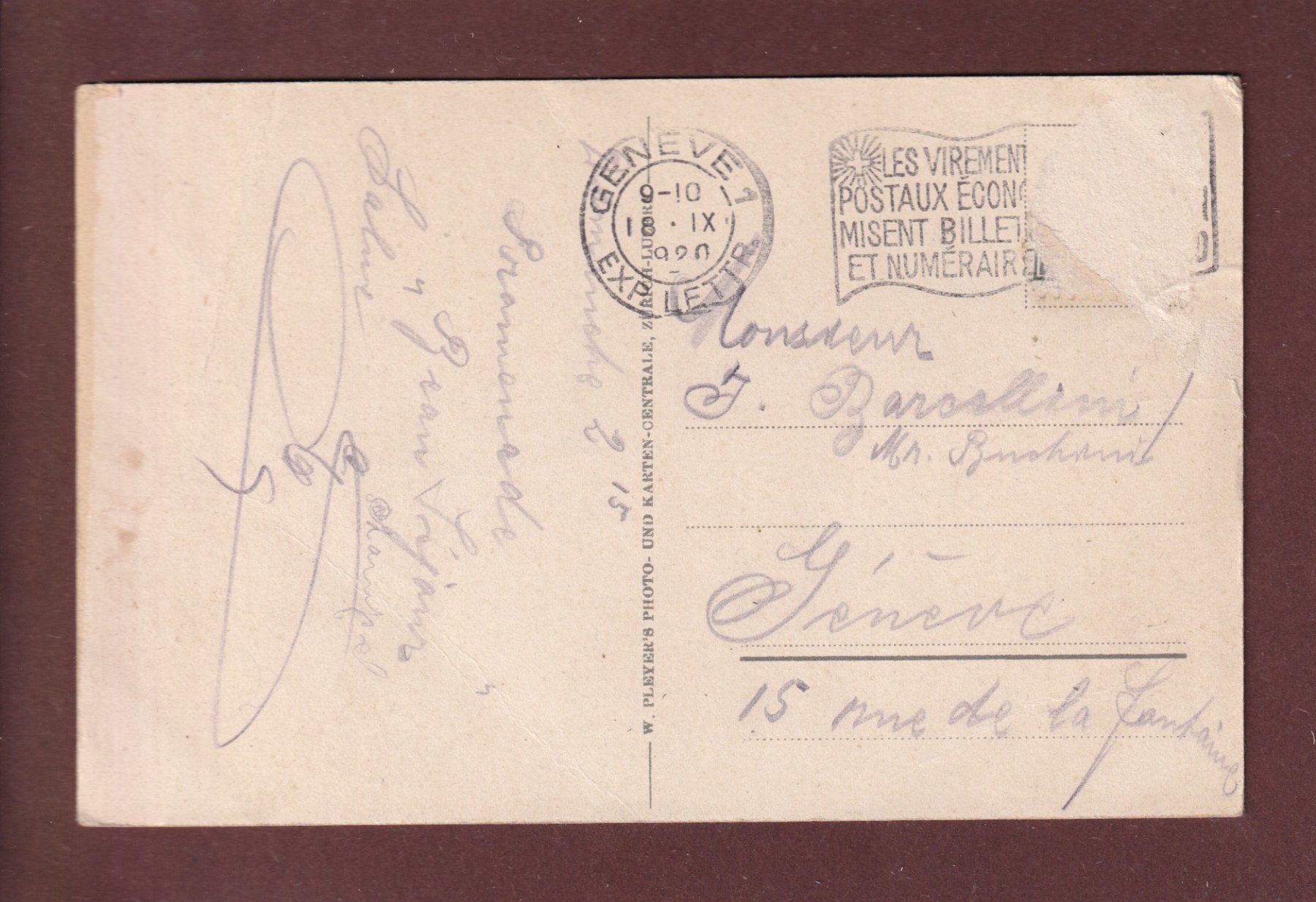 Cartoline postali: ZÜRICH - 1920 // Falte // – Usato da Pully venduto da nicecards 1