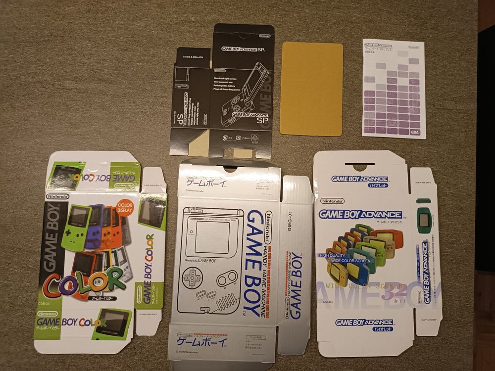 Game Boy Classic / Color / Advance SP OVP NUR Kartons (Neu (gemäss ...