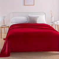 Rote Kuscheldecke 180 x 200 cm – Weiche Flanell-Decke