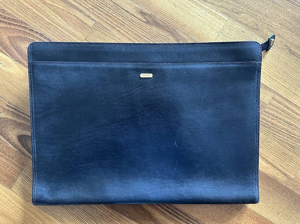 Bally Valigie & Borse: Bally Ledermappe / Dokumentenmappe, schwarz – Usato da Zürich venduto da fleurance01