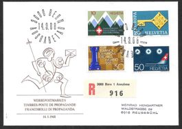 R-FDC Serie 453-456 Sonderpostmarken ET 14.3.1968