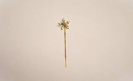 Ohrring Paar Blumenform Gold