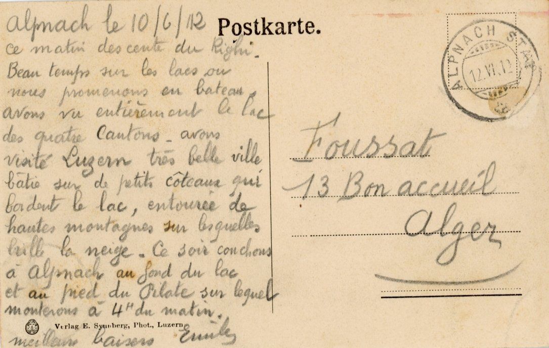 Ansichtskarten: Alpnachstad   OW       um 1912 – Gebraucht aus Brig von Valcards54 1