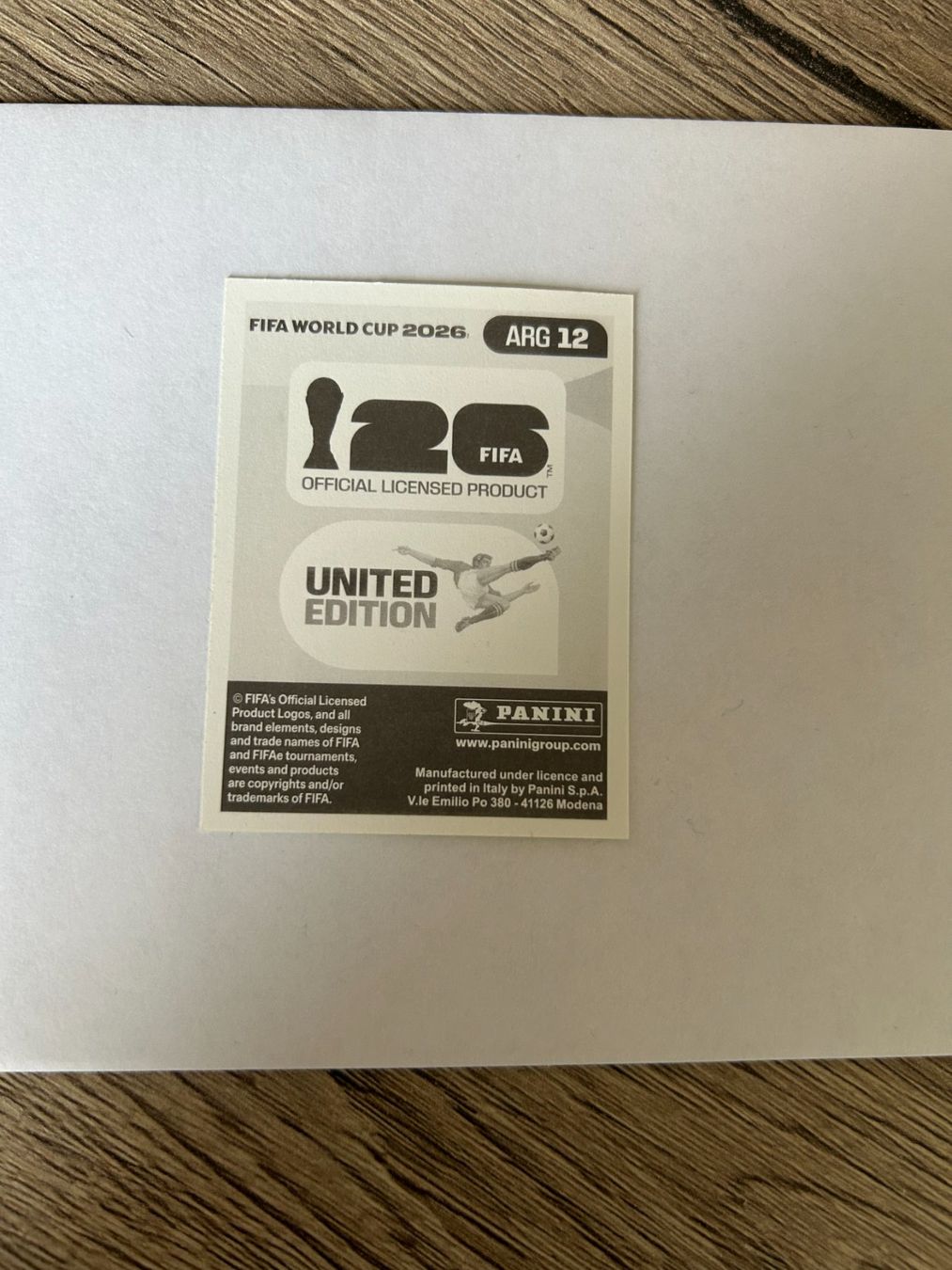 Panini Carte collezionabili: Panini FIFA World Cup 2026 - ARG 12 – Usato da Zumikon venduto da meter03 1