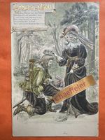 Antike Postkarte "Behüt dich Gott", um 1900 