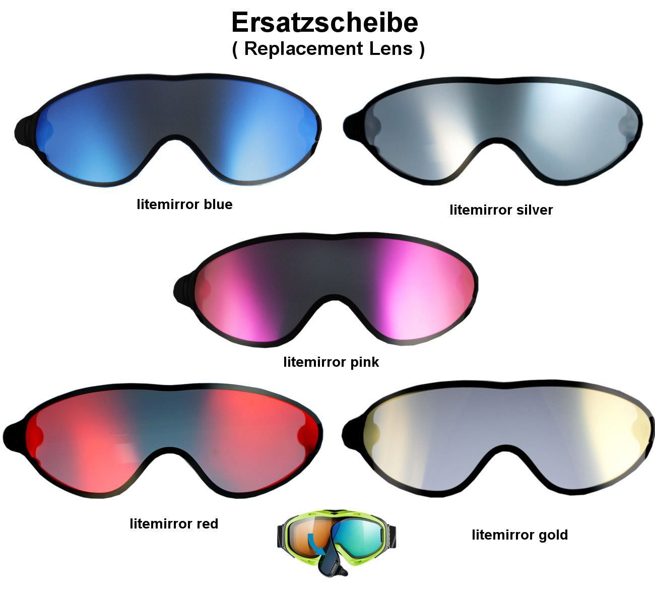 Occhiali & Lenti: Ersatzscheibe Uvex Comanche TO PINK – Nuovo e nell'imballaggio originale da Wollerau venduto da swiss-sport-discount 1