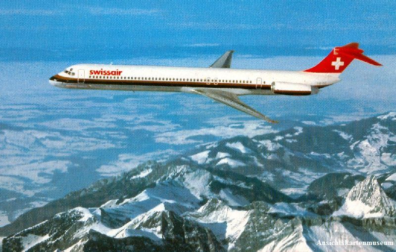 Ansichtskarten: Swissair - MD-81 + ca. 1987 – Gebraucht aus Emmenbrücke von teestube