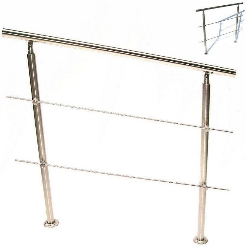 Geländer: 57214 - Edelstahl Treppengeländer 160cm - 2 Querstreben – Neu und originalverpackt aus Wallenwil von toesstal-vertrieb