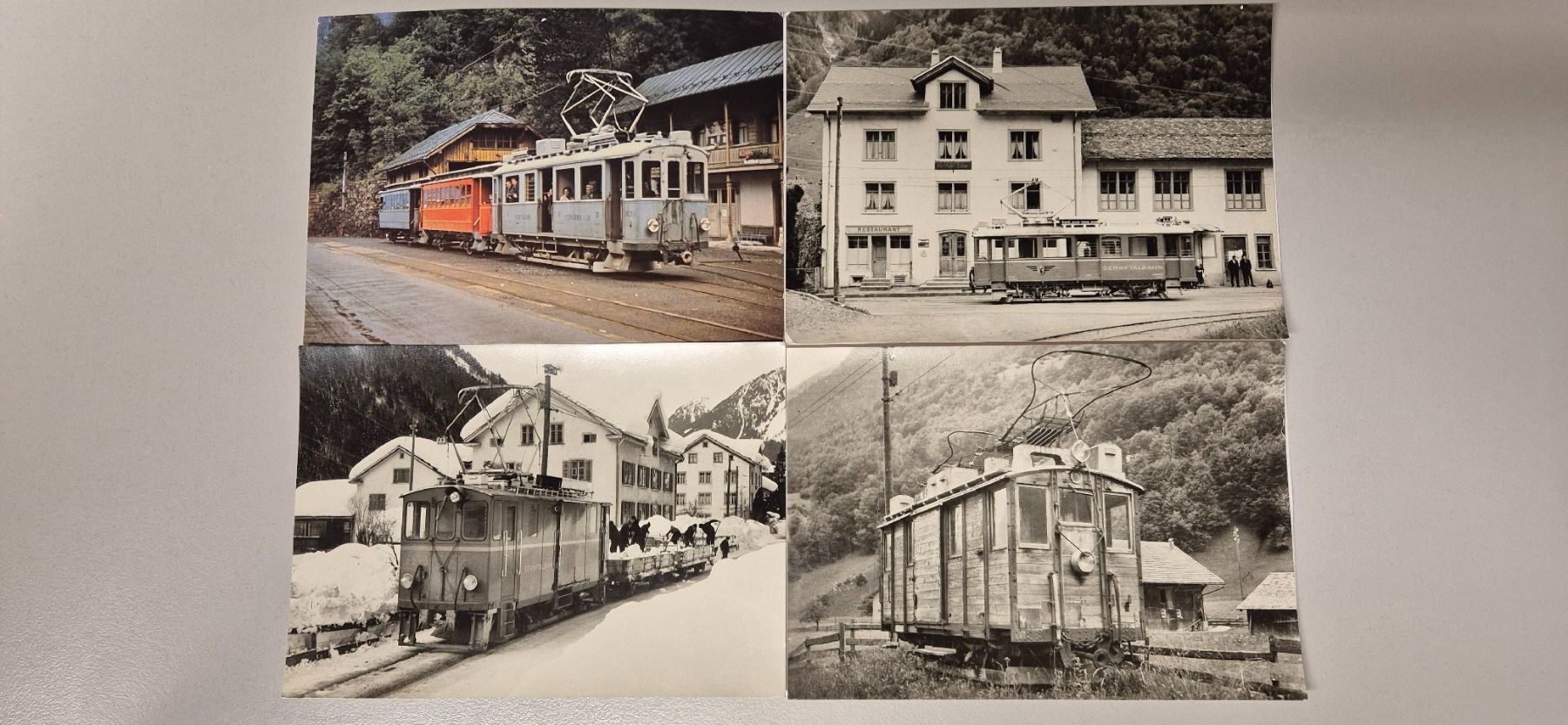 Cartoline postali: 4 Ansichtskarten Sernftalbahn – Usato da Glarus venduto da Unimog10