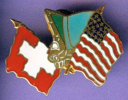 Fahne  SCHWEIZ  AMERIKA