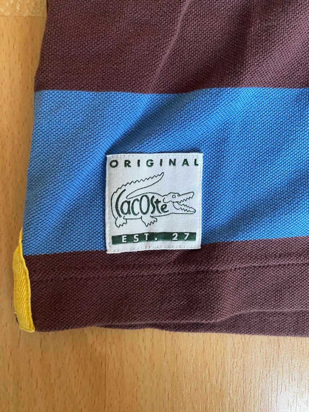 Lacoste Magliette Polo: Lacoste Polo Dark Brown and Blue L – Usato da Bettens venduto da loa_y9m6 1
