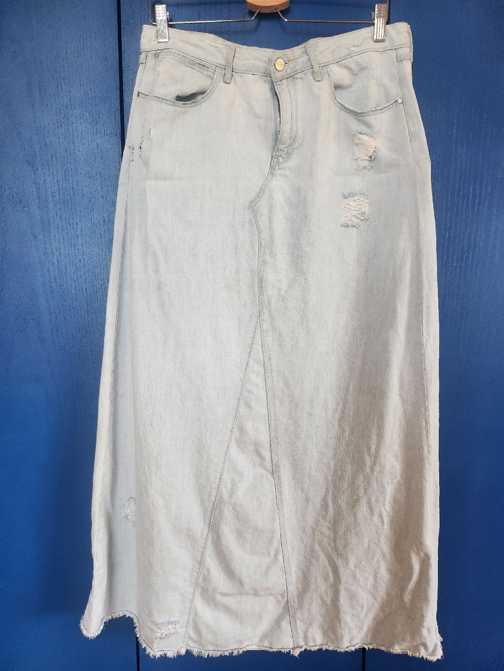 Lotti di vestiti: Lässiger Jeansrock mit Kimono und Weste – Usato da Forch venduto da ang_bhq6 1