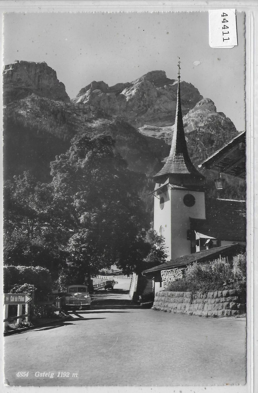 Cartoline postali: Gsteig - Kirche mit Classic Car – Usato da Ettingen venduto da Kartenplanet