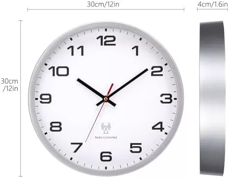 Orologi da terra & Orologi da parete: Funkuhr weiss – Nuovo e nell'imballaggio originale da Hundwil venduto da Stallone5 3