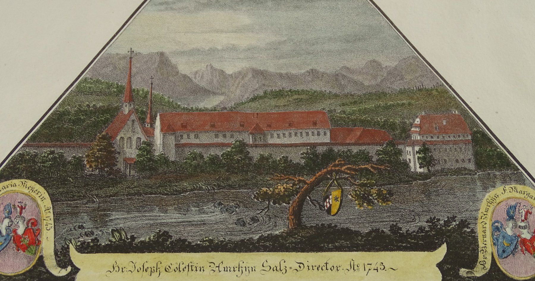 Incisioni: RATHAUSEN, EBIKON, LITHOGRAPHIE UM 1828 – Usato da Grüningen venduto da Kartensammler 2