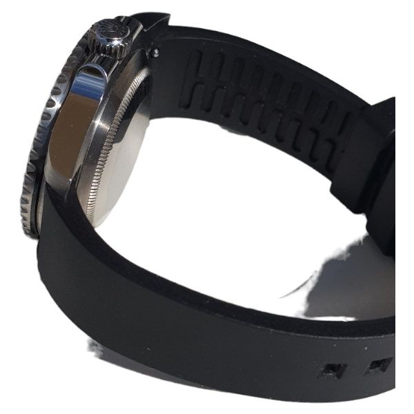 Bracelets: Rubber Strap Kautschuk Armband 22 mm schwarz 8583 – Neuf avec emballage d'origine à Leipzig par rheingold_watches 7