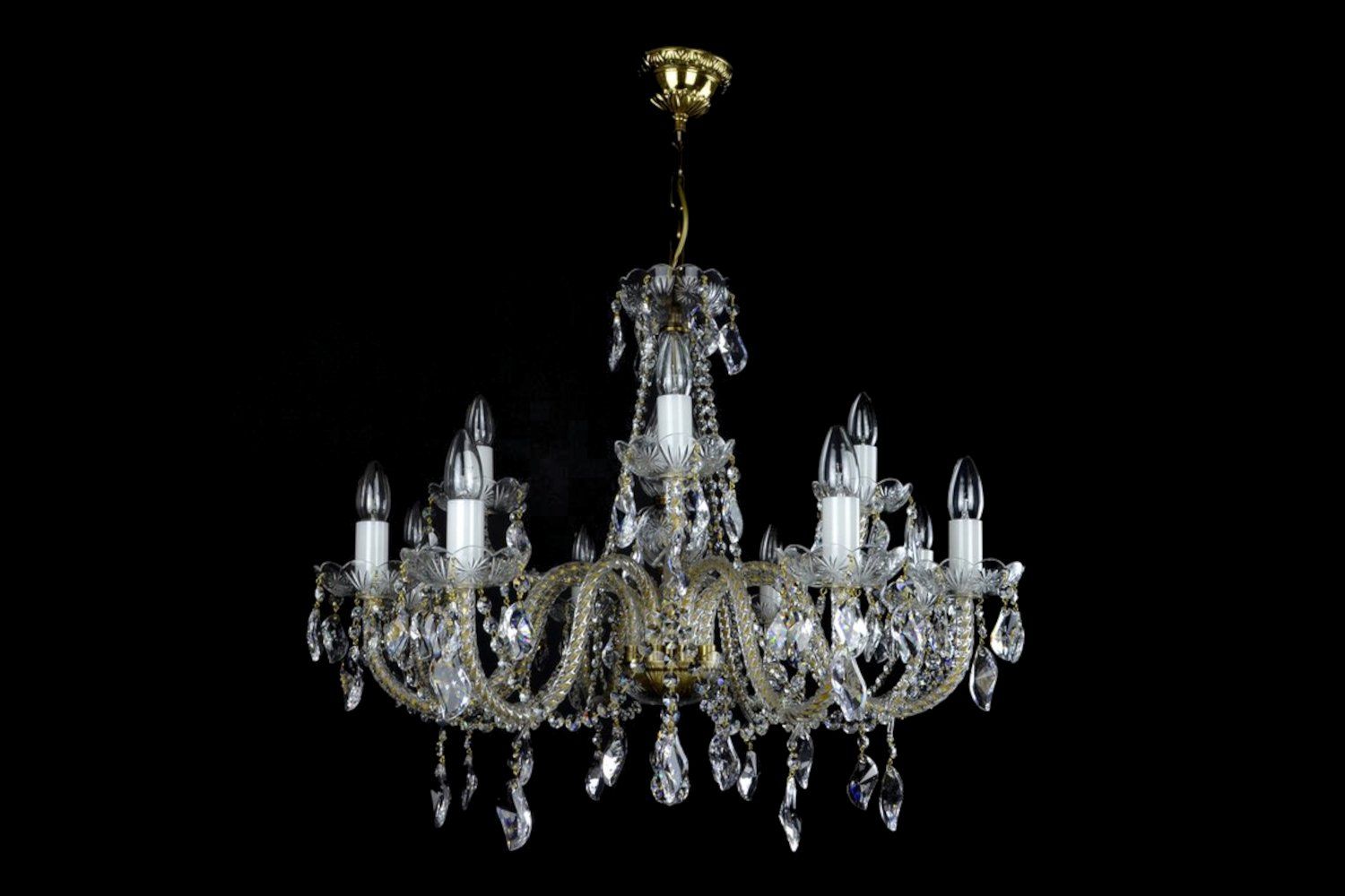 Lampadari & plafoniere: Kronleuchter Charm 12 Gold – Nuovo e nell'imballaggio originale da Glattfelden venduto da Bohemiancrystal 1