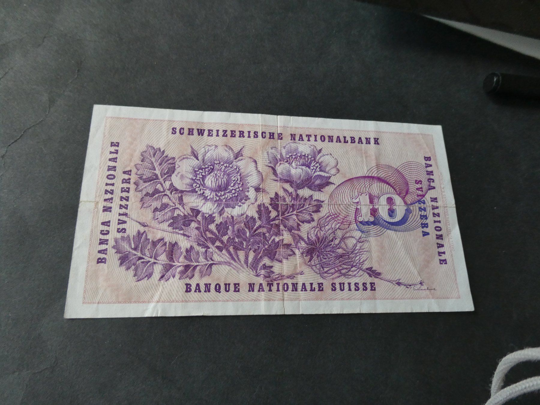 Billets de banque: Schweiz 1977,  10 Franken – D'occasion à Hinterforst par Rohusri 1