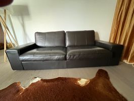 Ledersofa Dunkelbraun