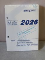 Simplex Umleg-Kalender 2026 neu und originalverpackt