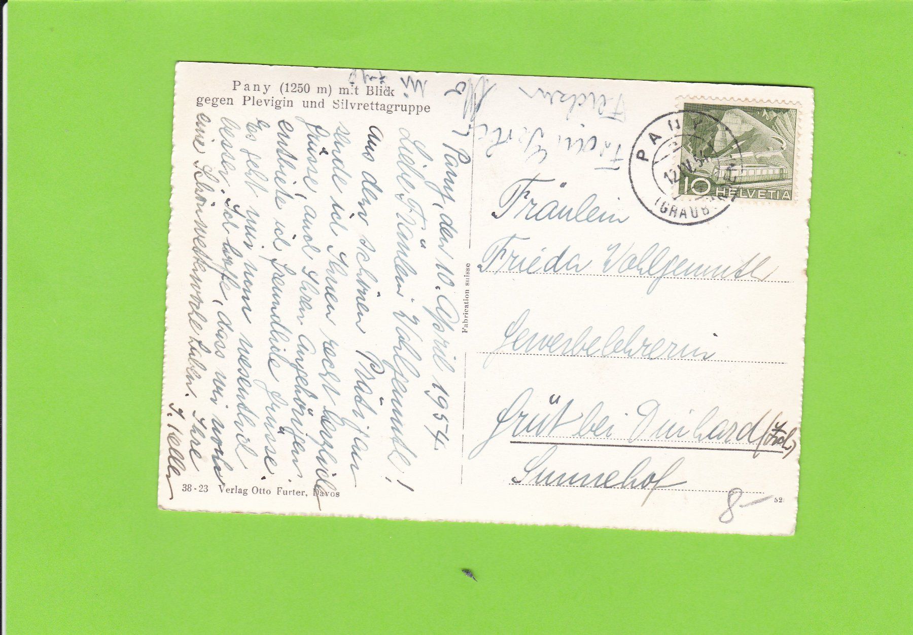 Cartoline postali: Pany – Usato da St. Peterzell venduto da neckertal 1