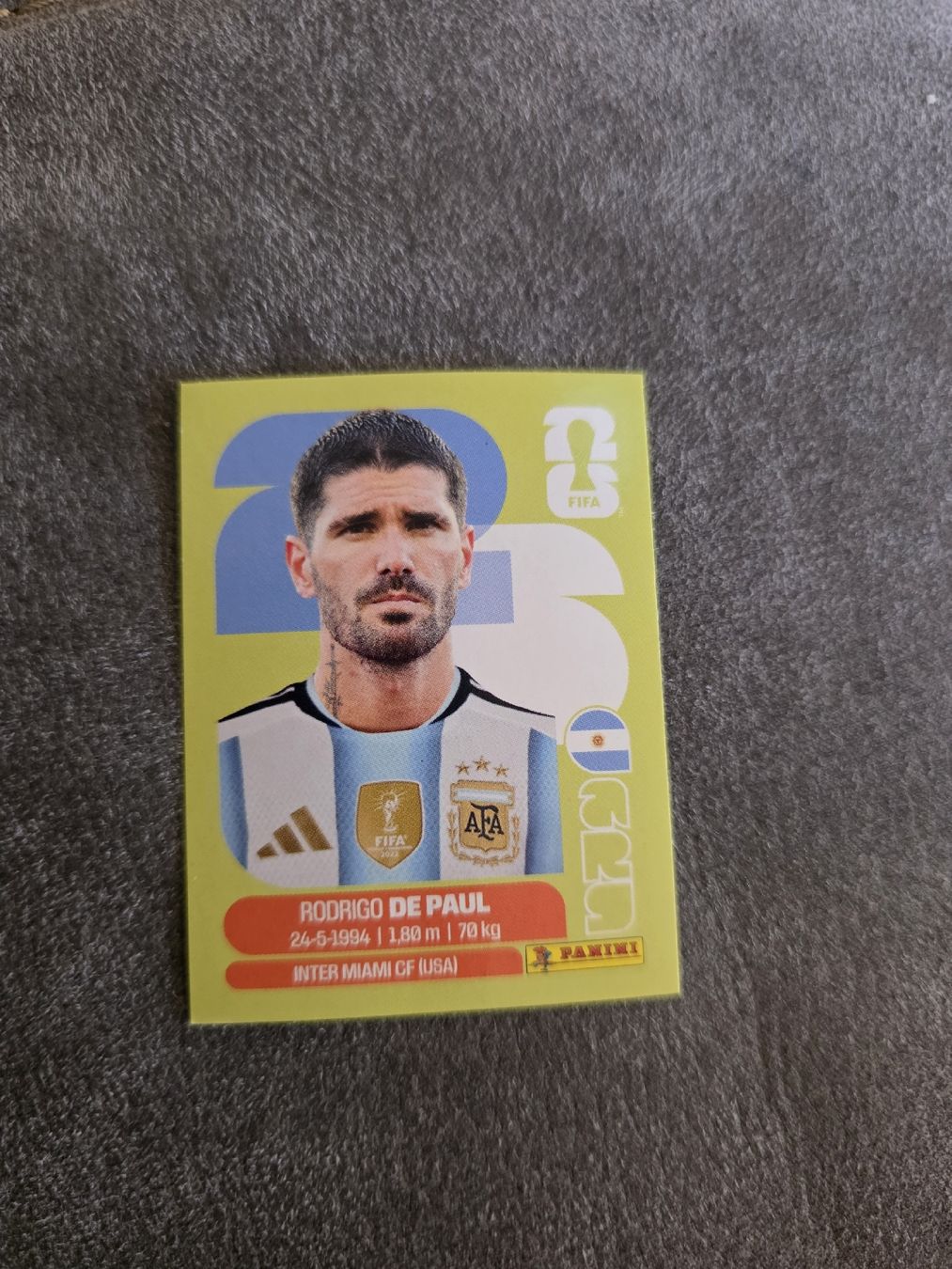 Panini Cartes à collectionner: Panini WM 2026 ARG 10 De Paul – Neuf (Voir description) à Romanshorn par leeh78