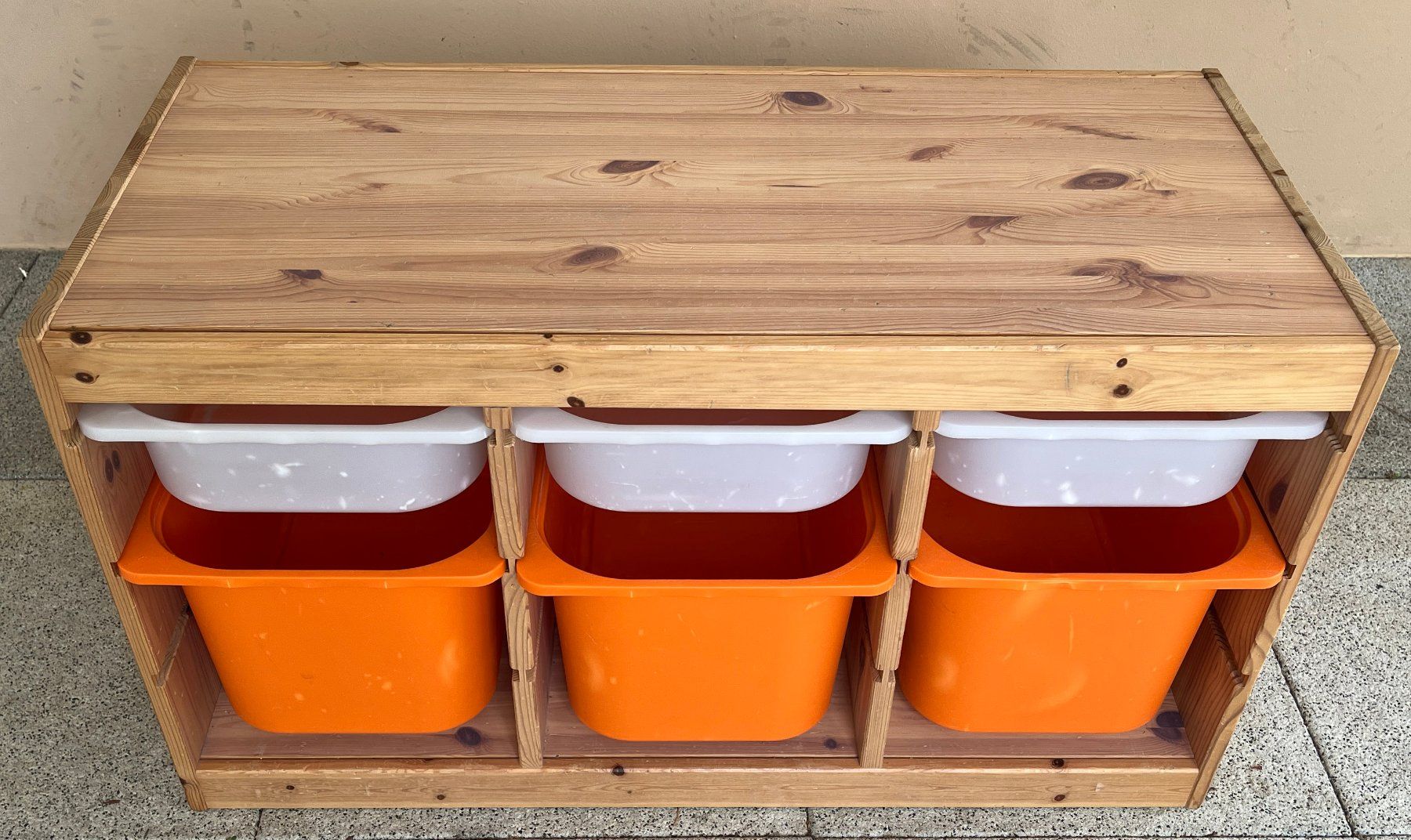 Ikea Scaffali: TROFAST Storage combination with 6 boxes stained pine – Usato da Le Noirmont venduto da bouboun21