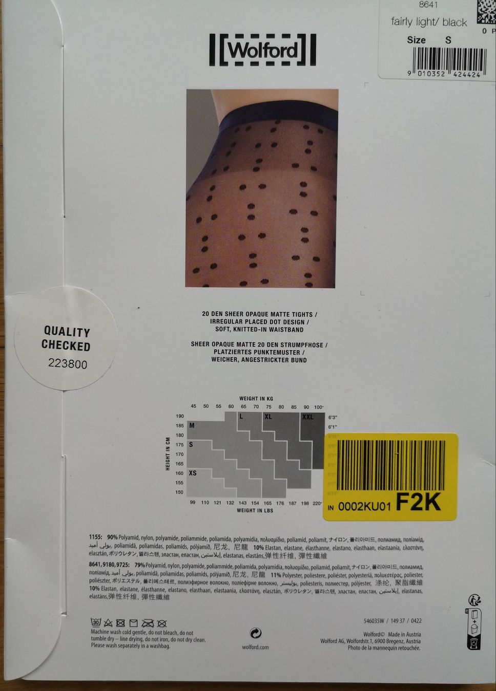 Wolford Strümpfe & Strumpfhosen: WOLFORD Dots Tights 20 DEN Nylons - S, NEU – Neu und originalverpackt aus Otelfingen von len_x8cg 2