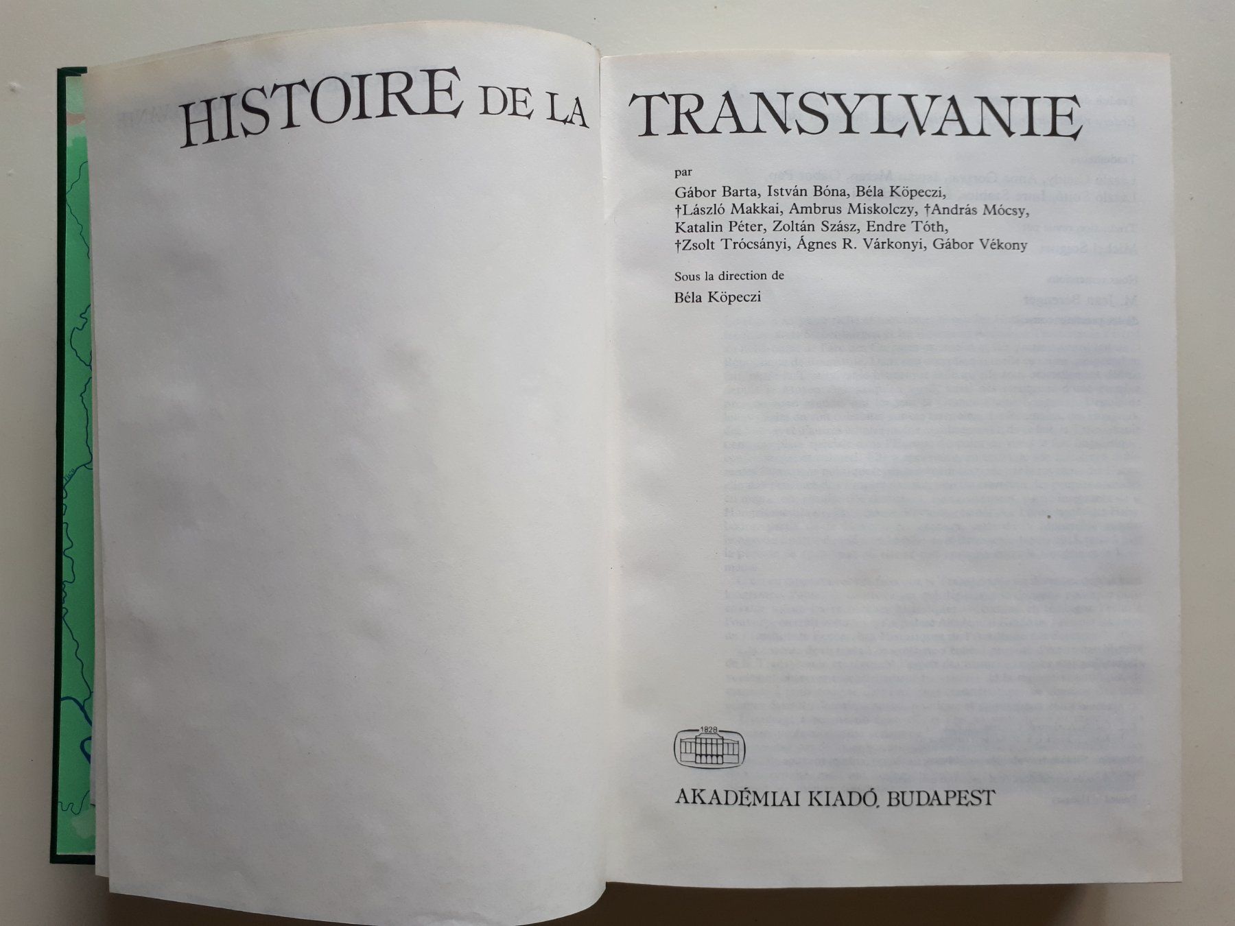 Libri: Histoire de la Transylvanie - exemplaire spéciale – Usato da Lausanne venduto da LasloH 3