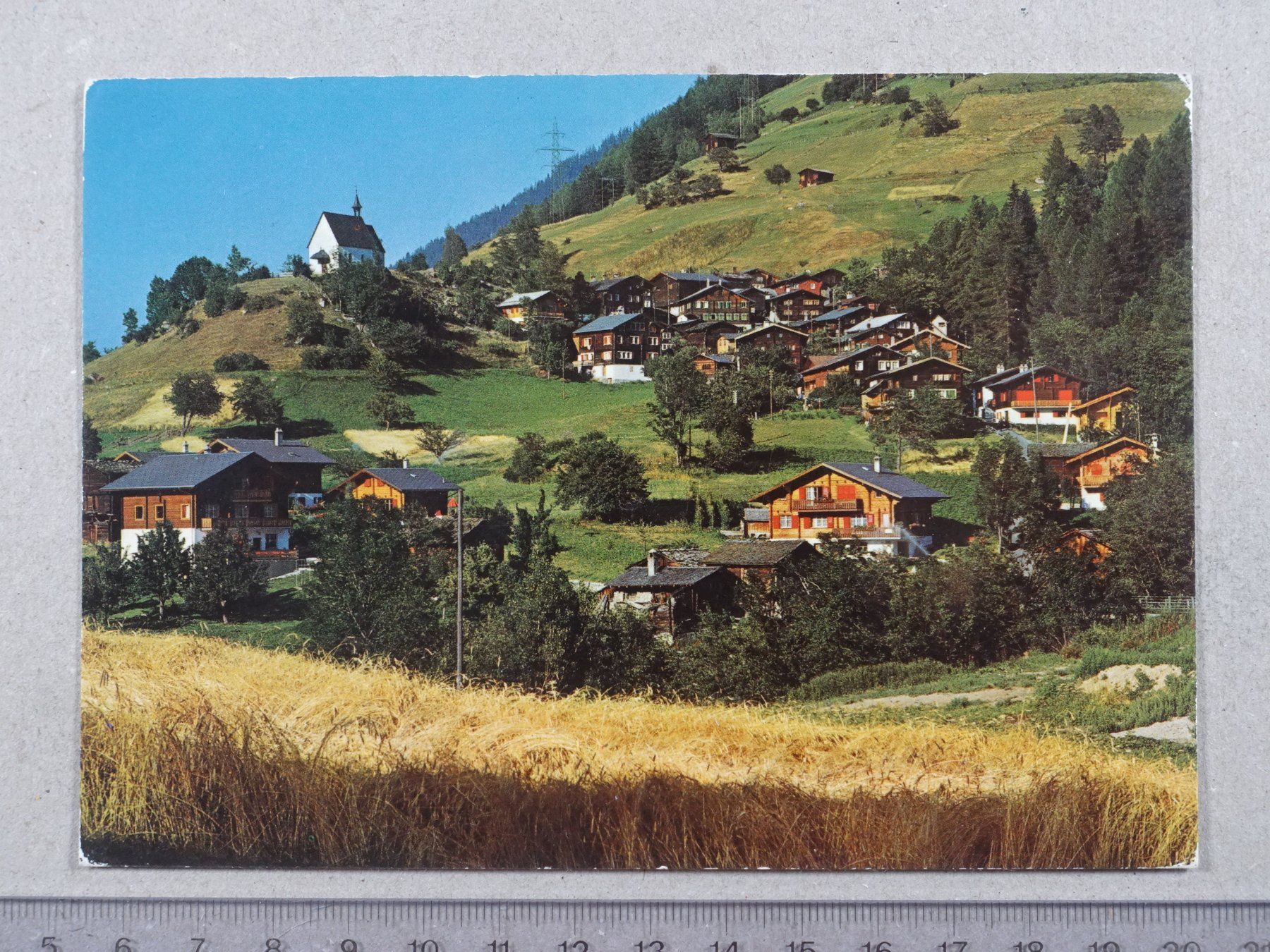 Cartoline postali: Mühlebach bei Ernen, 1975 – Usato da Lenzburg venduto da fh1