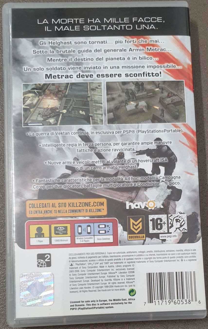 Giochi: PSP KILLZONE LIBERATION – Usato da Birsfelden venduto da Dealgoenner24 1