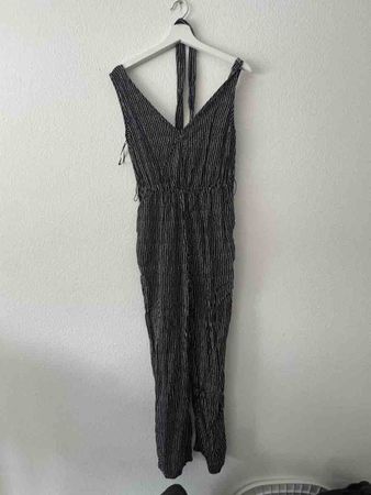 Jumpsuit schwarz weiss gestreift gebraucht
