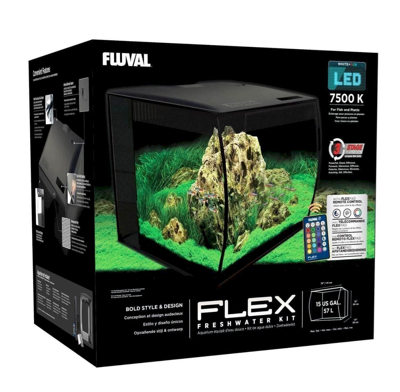 Aquarium: Fluval FLEX Nano-Aquarium-Set 57l – Neu und originalverpackt aus Bottighofen von zaap