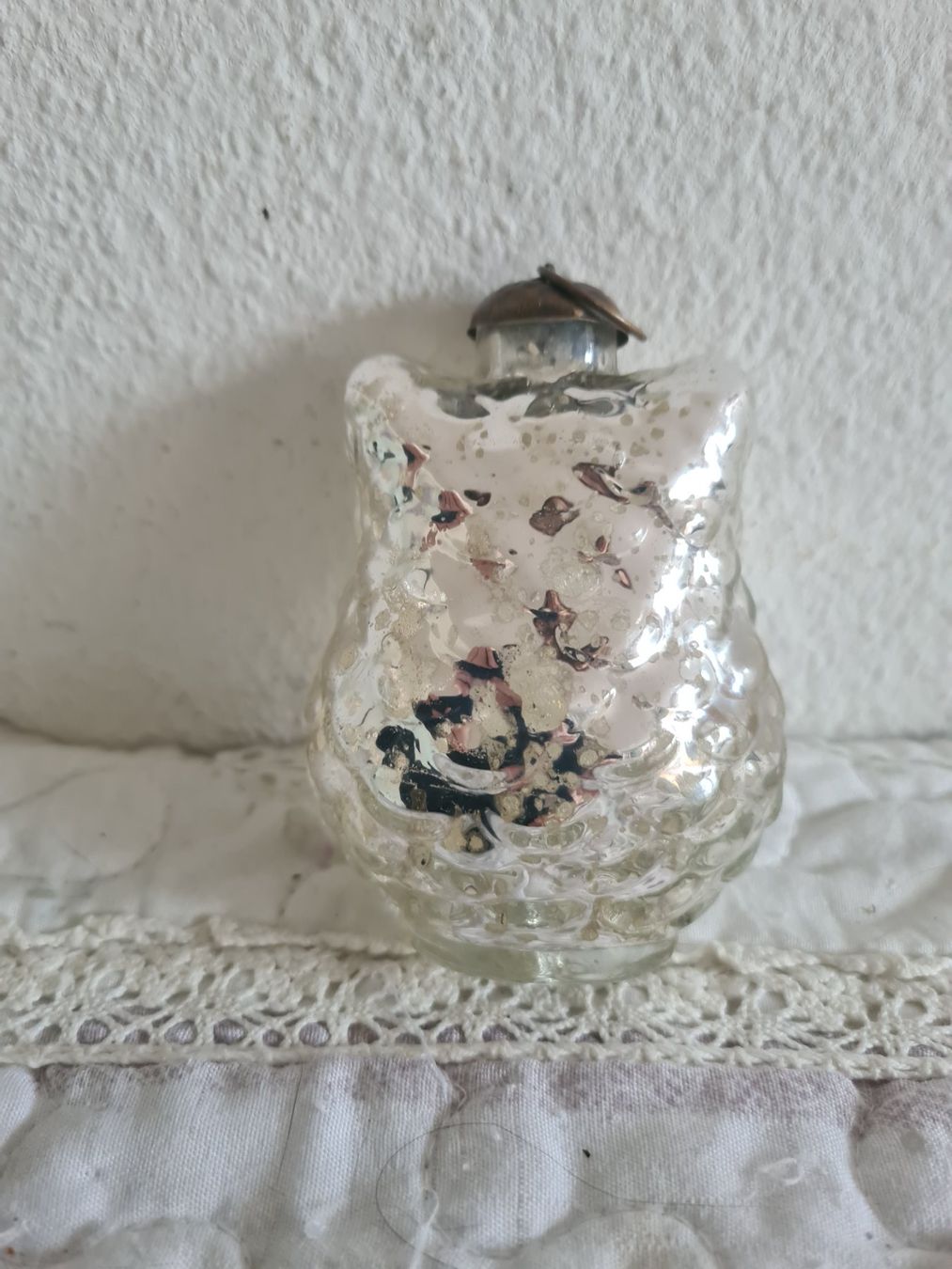 Tutte le decorazioni: Antiker Glasanhänger Eule 9 cm, Bauernsilber – Usato da Winterthur venduto da bibummi 4