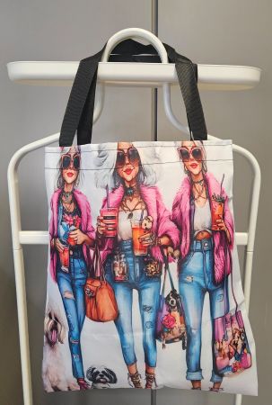 Stylische Tragetasche mit speziellem Motiv ca.40 x 26 cm