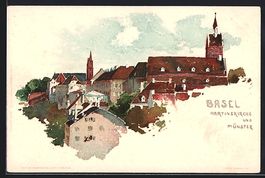 Litho Basel, Martinskirche, Münster