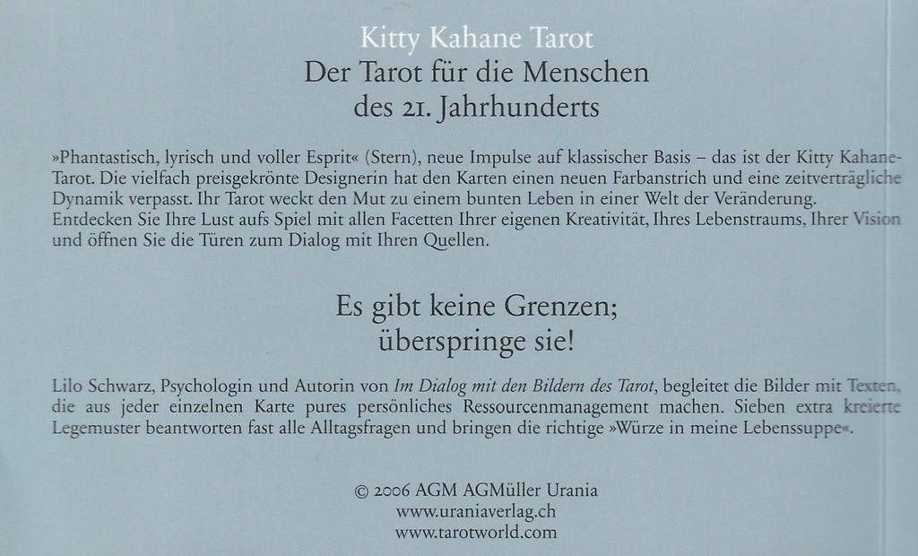 Cartoline: Kitty Kahane Tarot  78 Karten mit Booklet – Usato da Brunnen venduto da eli_9mtk 3