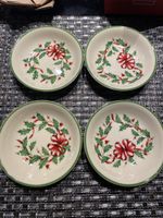 4 Lenox Holiday Sauce dipping Bowls, Christmas Wreath, New
